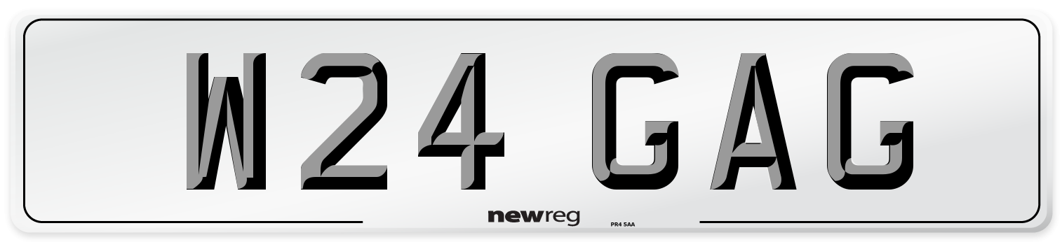 W24 GAG Number Plate from New Reg